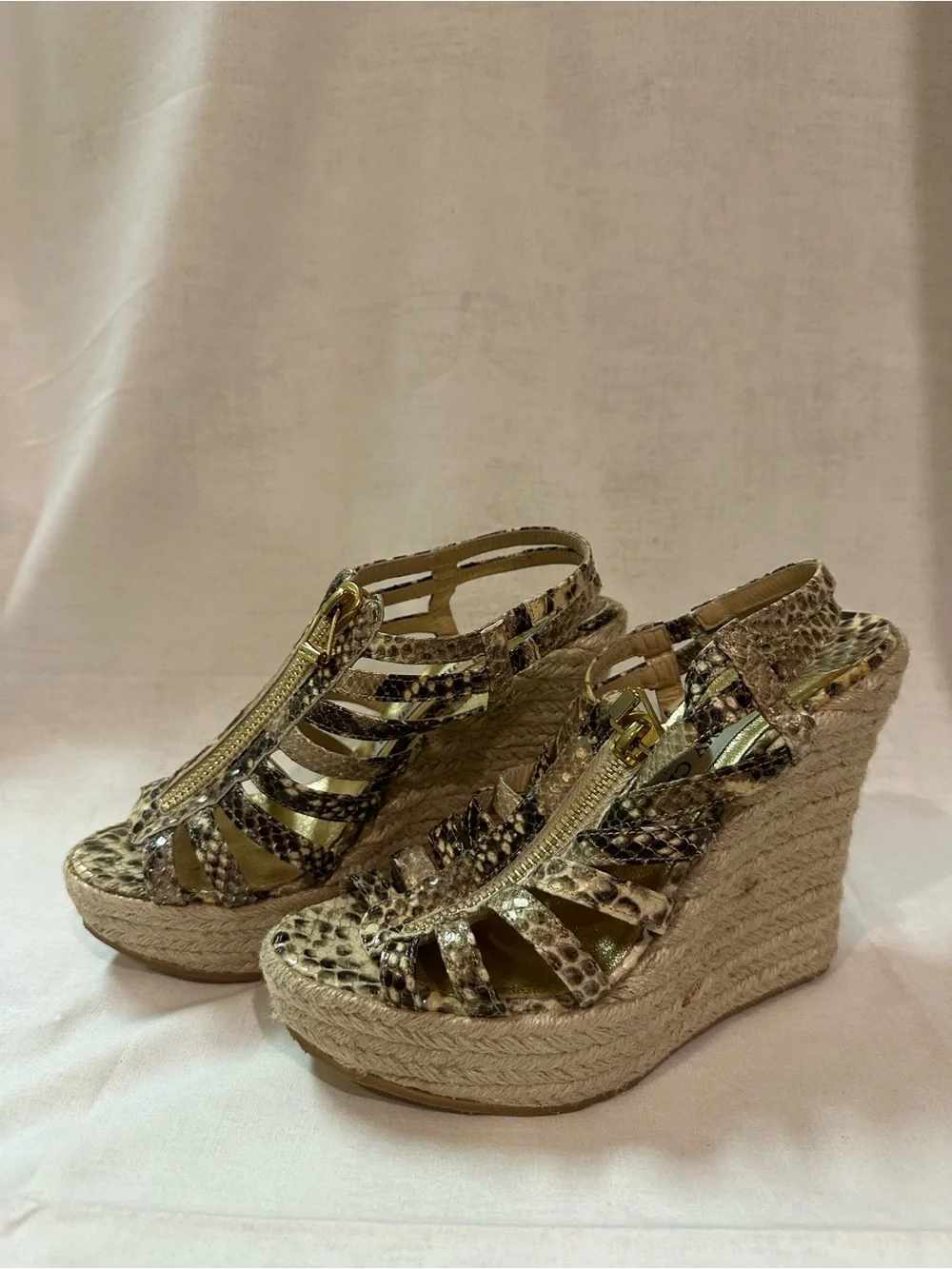 Jimmy Choo Glenys Wedge Snake Skin Size 7
